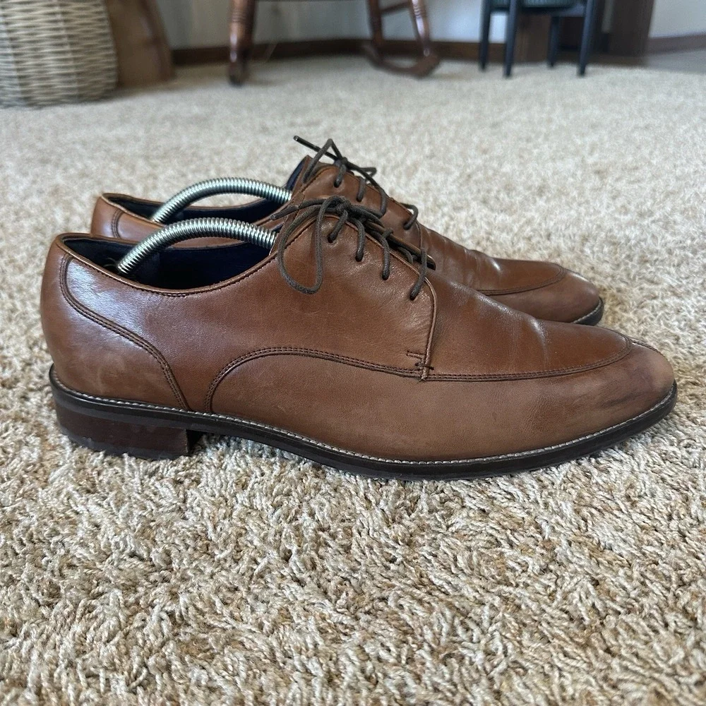 Cole Haan Dress Shoes Mens 11 M Lenox Hill‎ Split Toe Oxford Tan Style C11629